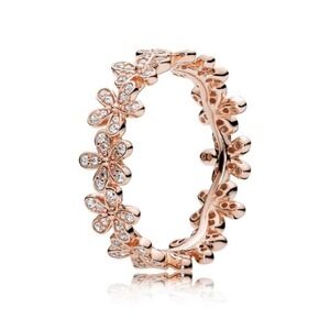 Pandora Sparkling Daisy Flower Crown Ring Rose Gold 14k CZ 188799C01